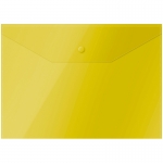 Папка-конверт на кнопке OfficeSpace А4, 150мкм, пластик, желтая. Fmk12-2 / 220894, 162527