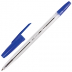 Ручка шариковая синяя 1мм BRAUBERG "Line" Арт. 141097