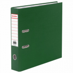 Папка-регистратор BRAUBERG с покрытием из ПВХ, 70 мм, зеленая (удвоенный срок службы). 221818
