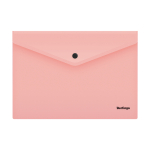 Папка-конверт на кнопке Berlingo "Instinct" А4, 180мкм, фламинго. AKk_04513