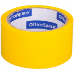 Клейкая лента упаковочная OfficeSpace, 48мм*40м, 45мкм, желтая. Арт.КЛ_6286