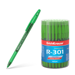 Ручка шариковая ErichKrause R-301 Original Stick&Grip 0.7, цвет чернил зеленый. 55384