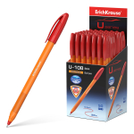 Ручка шариковая ErichKrause U-108 Orange Stick 1.0, Ultra Glide Technology, цвет чернил красный. 47584