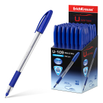 Ручка шариковая ErichKrause U-109 Classic Stick&Grip 1.0, Ultra Glide Technology, цвет чернил синий. 47574
