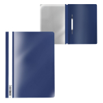 Папка-скоросшиватель пластиковая ErichKrause Fizzy Classic, A4, синий. 50003