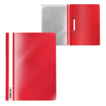 Папка-скоросшиватель пластиковая ErichKrause Fizzy Classic, A4, красный. 50006
