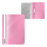 Папка-скоросшиватель пластиковая ErichKrause Diagonal Pastel, A4, розовый. 53659