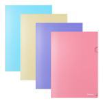 Папка-уголок пластиковая ErichKrause Diagonal Pastel, A4, непрозрачный, ассорти. 50170