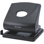 Дырокол Berlingo "Office Soft" 30л., пластиковый, черный, с линейкой. DDp_30161, 210986