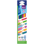 Карандаши с двухцветным грифелем Berlingo "SuperSoft. 2in1", 06шт., 12цв., картон., европодвес. SS03912, 299035