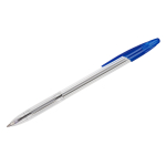 Ручка шариковая СТАММ "555" синяя, 0,7мм, прозрачный корпус. РШ200, 323184