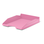 Лоток для бумаг пластиковый ErichKrause Office, Pastel, розовый. 55542