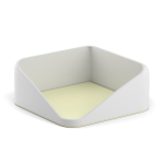 Подставка для бумажного блока пластиковая ErichKrause Forte, Pastel, белая с желтой вставкой. 55973