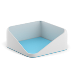 Подставка для бумажного блока пластиковая ErichKrause Forte, Pastel, белая с голубой вставкой. 55975