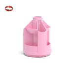 Подставка настольная вращающаяся пластиковая ErichKrause Mini Desk, Pastel, розовая. 51470