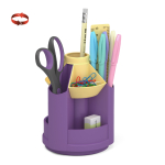 Набор настольный вращающийся пластиковый ErichKrause Mini Desk, Iris, фиолетовый с желтой вставкой. 57959