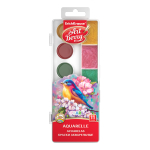 Краски акварельные ErichKrause ArtBerry Pearl с УФ защитой яркости 11 цветов с увеличенными кюветами. 53407