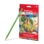 Пластиковые цветные карандаши трехгранные ErichKrause ArtBerry 18 цветов. 53354