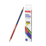 Цветные карандаши трехгранные двусторонние  ErichKrause  Basic, 6 шт  Bicolor 12 цветов. 50530
