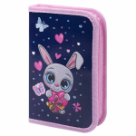 Пенал ПИФАГОР, 1 отделение, ламинированный картон, 19х11 см, "Lovely Bunny". 271501