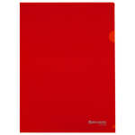 Папка-уголок жесткая А4, красная, 0,15 мм, BRAUBERG EXTRA. 271703
