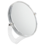 Зеркало настольное BRABIX, круглое, диаметр 17 см, двустороннее, с увеличением, прозрачная рамка. 607424