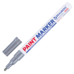 Маркер-краска лаковый (paint marker) 2 мм, СЕРЕБРЯНЫЙ, НИТРО-ОСНОВА, алюминиевый корпус, BRAUBERG PROFESSIONAL PLUS. 151442