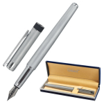 Ручка подарочная перьевая GALANT "SPIGEL", корпус серебристый, детали хромированные, узел 0,8 мм. 143530
