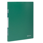 Папка с боковым металлическим прижимом BRAUBERG стандарт, зеленая, до 100 листов, 0,6 мм. 221627