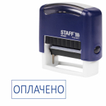 Штамп стандартный STAFF "ОПЛАЧЕНО", оттиск 38х14 мм, "Printer 9011T". 237421