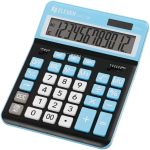 Калькулятор настольный Eleven CDC-120-BK/CY, 12 разрядов, двойное питание, 155*206*38мм, черный/синий. 365645