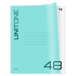 Тетрадь 48л. клетка BG "UniTone. Neon", пластиковая обложка, неон голубой. Т5ск48_пл 12472, 359082