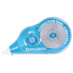 Корректирующая лента BRAUBERG MAXI PLUS, 5 мм х 25 м, механизм перемотки, корпус голубой, блистер. 272500