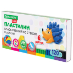 Пластилин классический BRAUBERG KIDS, 6 цветов, 120 г, стек, ВЫСШЕЕ КАЧЕСТВО. 106435