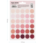 Наклейки бумажные MESHU "Trecker dots pink", 12*18см, 30 наклеек, европодвес. MS_41675, 328507