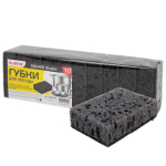 Губки для посуды SQUARE BLACK 98х66х30 мм, КОМПЛЕКТ 10 шт., КРУПНОПОРИСТЫЙ поролон/абразив LAIMA. 608648