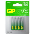 Батарейка GP Super G-Tech AAA (LR03) 24A алкалиновая, BC4. GP 24AA21-2CRSBC4, 374888