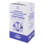 Спиртовые салфетки антисептические 60х100 мм КОМПЛЕКТ 30 шт., АСЕПТИКА, короб, ЦБ03230-МО05. 630860