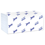 Полотенца бумажные 200 шт., PROtissue (H3) PREMIUM, 2-слойные, белые, 22х21 см, V-сложение, С197, C197. 114334