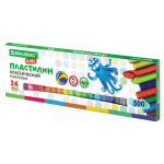 Пластилин классический BRAUBERG KIDS, 24 цвета, 500 г, ВЫСШЕЕ КАЧЕСТВО. 105874