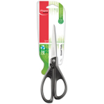 Ножницы MAPED (Франция) "Essentials Green", 210 мм, черные, эргономичные ручки, картонная упаковка с европодвесом, 468110. 235483