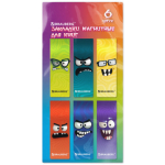 Закладки для книг МАГНИТНЫЕ, BRAUBERG "CUTE MONSTERS", набор 6 штук, 60x20 мм. 116995