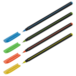 Ручка шариковая Luxor "Stick Soft Touch" синяя, 0,7мм, корпус ассорти. 19700/12BX, 373702