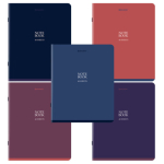 Тетрадь А5, 48 л., BRAUBERG, скоба, клетка, SoftTouch, "NoteBookMono", (микс в спайке). 405325