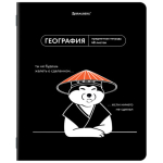 Тетрадь предметная МЕМЫ 48 л., TWIN-лак, ГЕОГРАФИЯ, клетка, подсказ, BRAUBERG. 405100