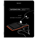 Тетрадь предметная МЕМЫ 48 л., TWIN-лак, ЛИТЕРАТУРА, линия, подсказ, BRAUBERG. 405104