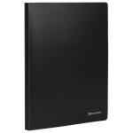 Папка на 2 кольцах BRAUBERG "Office", 25 мм, черная, до 170 листов, 0,5 мм. 227495