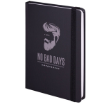 Ежедневник недатированный с резинкой А5 (145х203 мм), BRAUBERG, твердый, 128 л., "Мужской". 114559