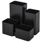 Подставка-органайзер BRAUBERG COMPACT, 4 отделения, 92х114х102 мм, черная. 238102