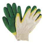 Перчатки хлопчатобумажные износостойкие, ДВОЙНОЙ латексный облив, 13 класс, КОМПЛЕКТ 5 ПАР, LAIMA ЛЮКС. 605349